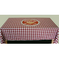 Red Checkerboard Tablecloth with Silk Screen Logo